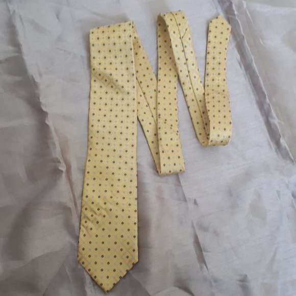 US POLO ASSN | Men's Geometric Neck Tie Blue Yellow - Picture 1 of 7